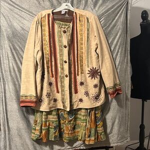 Bohemian Multicolor Dress with Jacket